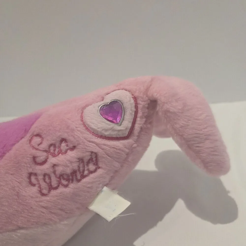 SeaWorld Pink Dolphin Plush 17
